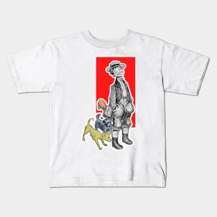 Boy with dogs Kids T-Shirt